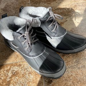 LIKE NEW- J Sport winter/rain waterproof fur-lined ankle boots, size 10